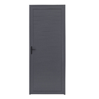 Porta Lambri de Giro 1 Folha Alumínio Pintado Cinza 2,14x0,86m Lado Direito Linha Vivace Artens