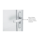 Porta Lambri de Giro Alumínio Pintado Branco 2,16x0,88m Lado Direito Linha Alumifort Sasazaki