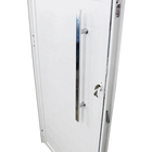 Porta Lambri de Giro Alumínio Pintado Branco com Puxador 2,10x0,80m Lado Direito Linha Home 3A Alumínio