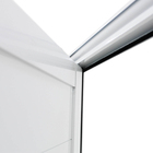 Porta Lambri de Giro Alumínio Pintado Branco com Puxador 2,10x0,80m Lado Direito Linha Home 3A Alumínio