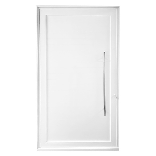 Porta Lambri Pivotante Alumínio Pintado Branco com Fechadura Multiponto Sob Medida 1,00x1,00m Sociale 3A Alumínio