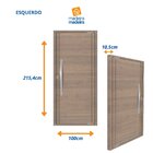 Porta Lambri Pivotante De Aluminio 215x100x10,5cm Com Visor E