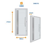 Porta Lambri Pivotante De Aluminio 215x100x10,5cm Com Visor E