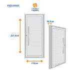 Porta Lambri Pivotante De Aluminio 227x115x10,5cm Com Puxador