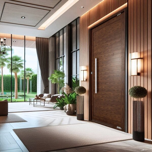 Porta Lambri Pivotante De Aluminio 227x115x10,5cm Com Puxador