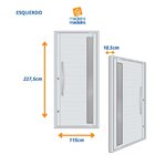 Porta Lambri Pivotante De Aluminio 227x115x10,5cm Com Visor E