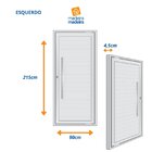Porta Lambri Pivotante De Aluminio 227x90cm Com Puxador Reto