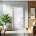 Porta Lambri Pivotante De Aluminio Friso 215x100x4,5cm Com Pu