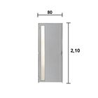 Porta Lambril 0.80 X 2.10 Com Visor E Fechadura Aluminio Bran