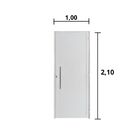 Porta Lambril 1.00 X 2.10 Com Puxador Alumínio Branco Lado Di