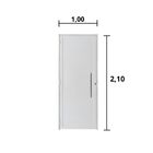Porta Lambril 1.00 X 2.10 Com Puxador Alumínio Branco Lado Es