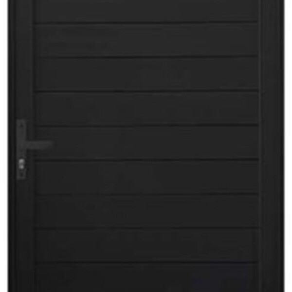 Porta Lambril 2,10  X 0,70 Esquerda Alumínio Preto