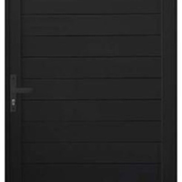 Porta Lambril 2,10  X 0,90 Esquerda Alumínio Preto