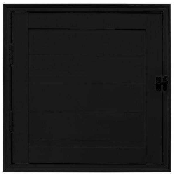 Porta Lambril Abrigo Alçapão Alumínio Preto 80x60 - Linha 25