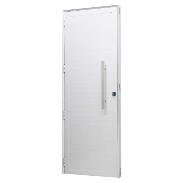 Porta Lambril Alumínio Branco 215x90x6,6cm Com Puxador Jap Pe