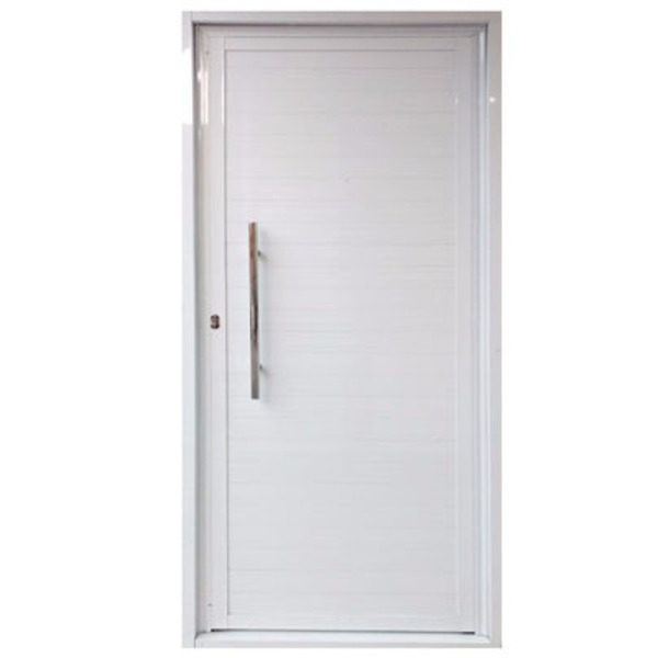 Porta Lambril Aluminio Branco C/ Puxador 2.10x0.90 Lado Direi
