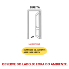 Porta Lambril Alumínio Preto 215x80x6cm Com Visor Jap Caribe