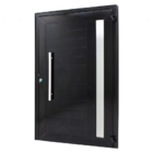 Porta Lambril Alumínio Preto 220x120x7,8cm Com Puxador E Viso