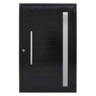 Porta Lambril Alumínio Preto 220x120x7,8cm Com Puxador E Viso