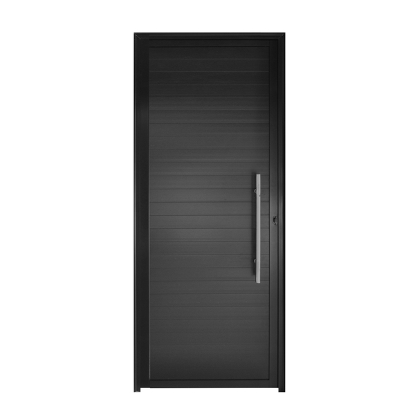 ルル Porta Alumínio Lambril C/Puxador D.Marrom Corten 80 Brimak