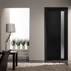 Porta Lambril C/ Visor E Fechadura Alumínio Preto 2.10 X 0.80