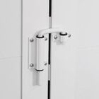 Porta Lambril Camarão Alumínio Branco Linha 25 Com Vidro Lado