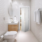 Porta Lambril Camarão 2 Folhas Alumínio Branco 2,10x0,60m Lado Direito Linha Home 3A Alumínio