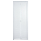 Porta Lambril Camarão 2 Folhas Alumínio Branco 2,10x0,60m Lado Direito Linha Home 3A Alumínio