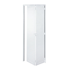 Porta Lambril Camarão 2 Folhas Alumínio Branco 2,10x0,80m Lado Esquerdo Linha Home 3A Alumínio