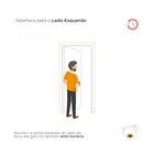 Porta Lambril Com Maçaneta Linha 25 210x80  Abertura Esquerda