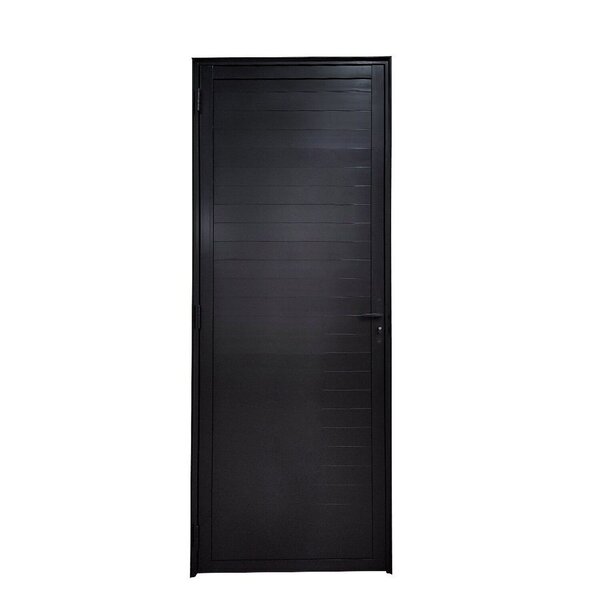 Porta Lambril Com Maçaneta Linha 25 210x80 Abertura Direita Preto