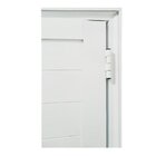 Porta Lambril De Alumínio Branco  2.10 X 0.70 X 0.045 Com Maç