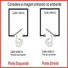 Porta Lambril De Alumínio Branco  2.10 X 0.80 X 0.045 Com Pux