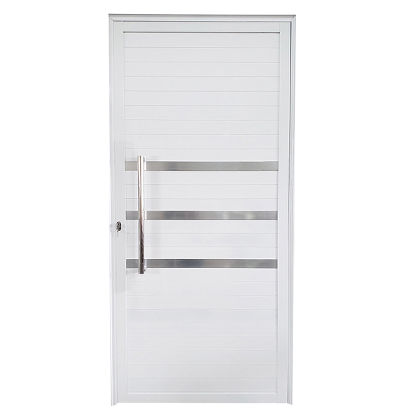 Porta Lambril De Alumínio Branco Com Puxador E Friso Linha Ve