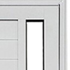 Porta Lambril De Alumínio Branco Com Puxador, Friso E Vidro L