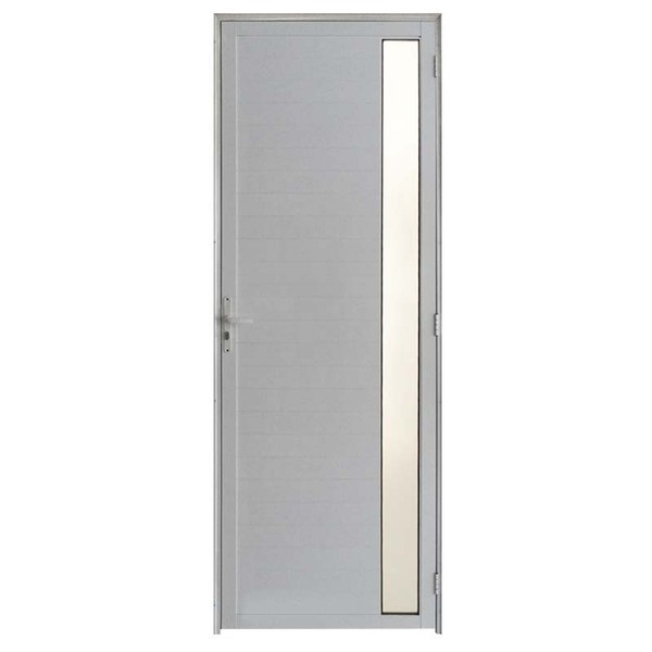 Porta Lambril De Alumínio Branco Com Visor Hale Esquadrias -