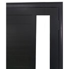 Porta Lambril De Alumínio Preto Com Puxador E Vidro Linha 30