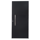 Porta Lambril De Alumínio Preto Com Puxador Linha 25 Lado:esq