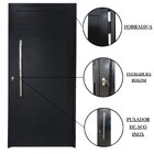 Porta Lambril De Alumínio Preto Com Puxador Linha Roma Lado e