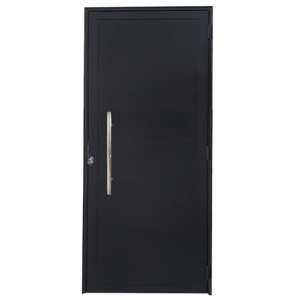 Porta Lambril De Alumínio Preto Com Puxador Linha Veneza Lado