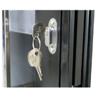 Porta Lambril De Alumínio Preto Com Vitro E Puxador Cmc Class