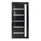 Porta Lambril De Alumínio Preto Com Vitro E Puxador Cmc Class