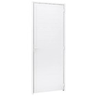Porta Lambril de Giro Alumínio Branco com Fechadura 2,10x0,70m Lado Esquerdo Linha Home 3A Alumínio