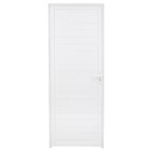 Porta Lambril de Giro Alumínio Branco com Fechadura 2,10x0,70m Lado Esquerdo Linha Home 3A Alumínio