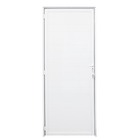 Porta Lambril de Giro Alumínio Branco com Fechadura 2,10x0,80m Lado Direito Linha Home 3A Alumínio