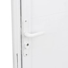 Porta Lambril de Giro Alumínio Branco com Fechadura 2,10x0,80m Lado Esquerdo Linha Home 3A Alumínio