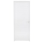 Porta Lambril de Giro Alumínio Branco com Fechadura 2,10x0,80m Lado Esquerdo Linha Home 3A Alumínio