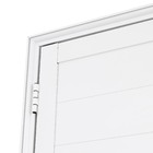 Porta Lambril de Giro Alumínio Branco com Fechadura 2,10x0,90m Lado Direito Linha Home 3A Alumínio