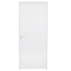 Porta Lambril de Giro Alumínio Branco com Fechadura 2,10x0,90m Lado Direito Linha Home 3A Alumínio