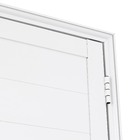 Porta Lambril de Giro Alumínio Branco com Fechadura 2,10x0,90m Lado Esquerdo Linha Home 3A Alumínio